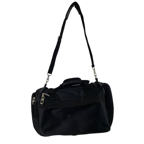 Protege Large Black Collapsible Sport Travel Gym Duffle Bag Shoulder Strap - Picture 4 of 13